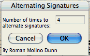 Alternating Signatures