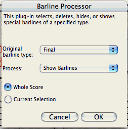 Barline Tool