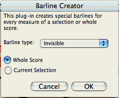 Barline Tool
