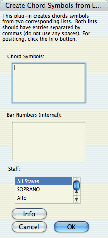 Sibelius Create Chord Symbols From List