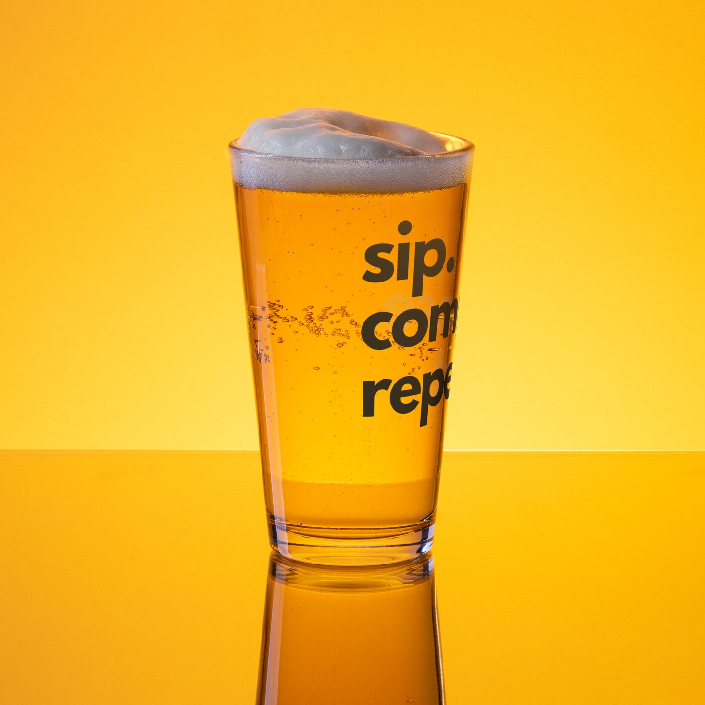 Sip. Compose. Repeat – Shaker pint glass