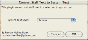 Convert Staff Text To System Text