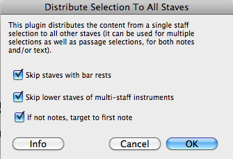 Distribute Selection To All Staves