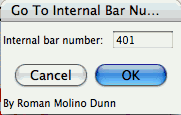 Go To Internal Bar Number